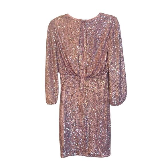 Eliza J Sequined Long Sleeve Stretch Dress NWT Size 2 - Picture 3 of 9
